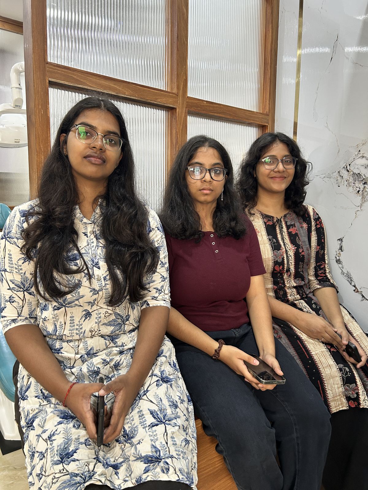 Patients relaxing in the waiting area