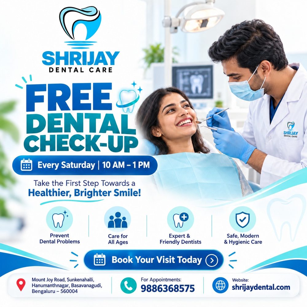 Free dental check-up poster